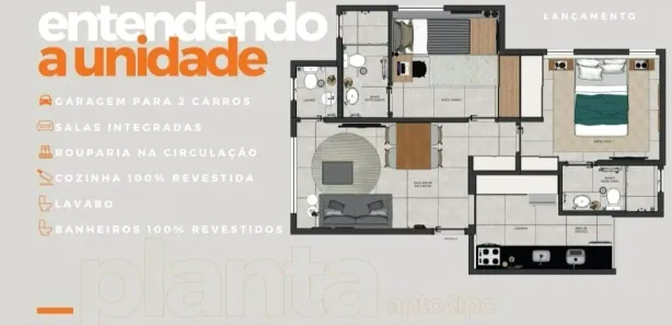 Apartamento com 2 Quartos à venda, 55m² no Alto Caiçaras, Belo Horizonte