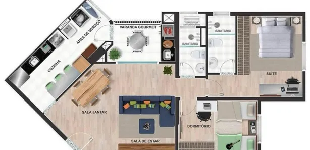 Apartamento com 2 Quartos à venda, 82m² no Esplanada, Embu das Artes