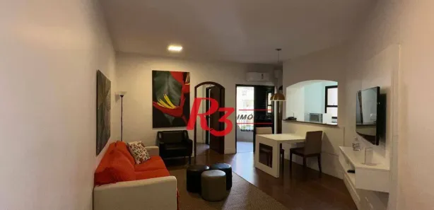 Flat com 1 Quarto para alugar, 48m² no Gonzaga, Santos