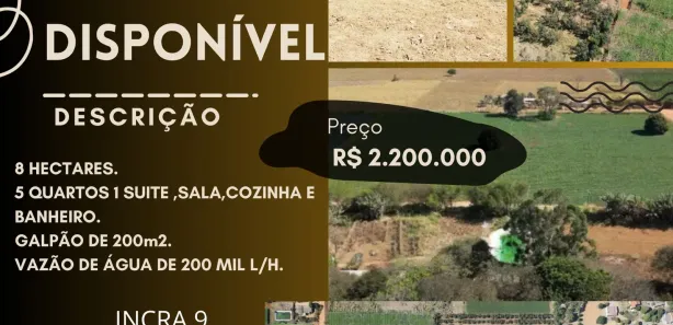 Fazenda / Sítio / Chácara com 5 Quartos à venda, 80000m² no Brazlândia, Brasília