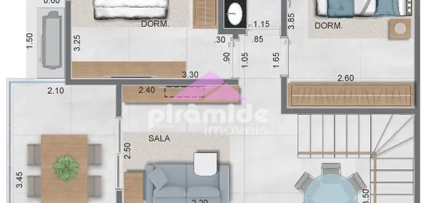 Cobertura com 3 Quartos à venda, 125m² no Vila Atlântica, Caraguatatuba