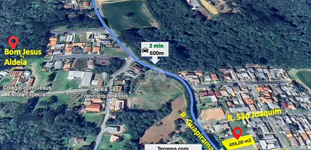 Terreno / Lote / Condomínio à venda, 494m² no Rondinha, Campo Largo