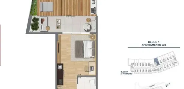 Loft com 1 Quarto à venda, 64m² no Itaipava, Petrópolis