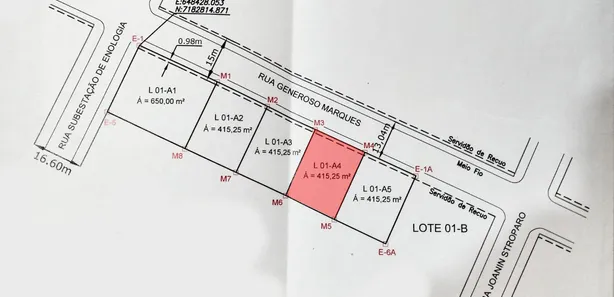 Terreno / Lote / Condomínio à venda, 415m² no Centro, Campo Largo