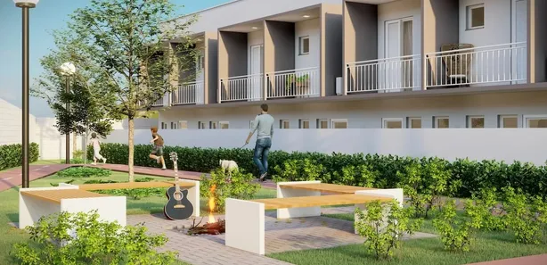 Casa de Condomínio com 2 Quartos à venda, 75m² no Barranco Alto, Guaratinguetá