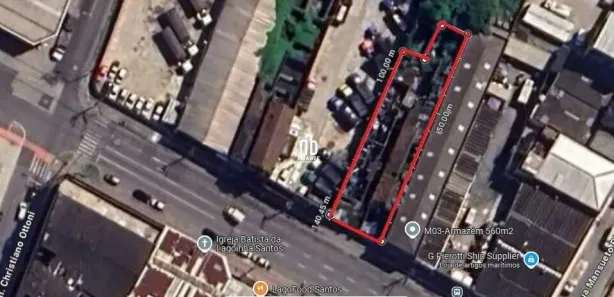 à venda, 850m² no Valongo, Santos