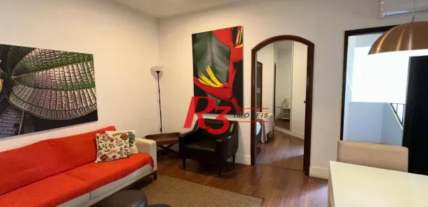 Flat com 1 Quarto para alugar, 48m² no Gonzaga, Santos