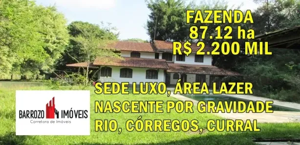 Fazenda / Sítio / Chácara com 3 Quartos à venda, 871200m² no Maraporã, Cachoeiras de Macacu