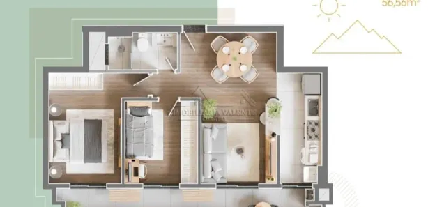 Apartamento com 2 Quartos à venda, 56m² no Loteamento Montparnasse, Almirante Tamandaré
