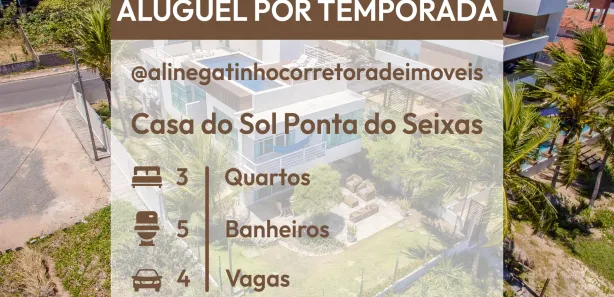 Casa com 3 Quartos para alugar, 487m² no Ponta do Seixas, João Pessoa