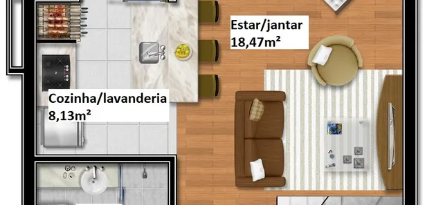 Loft com 2 Quartos à venda, 89m² no Carimã, Foz do Iguaçu
