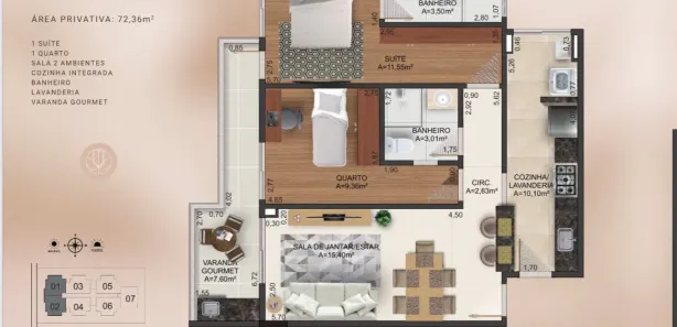 Apartamento com 2 Quartos à venda, 74m² no Corrêas, Petrópolis