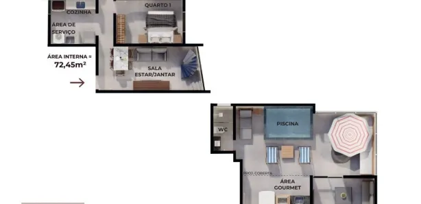 Cobertura com 3 Quartos à venda, 134m² no Ponta de Matos, Cabedelo