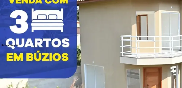 Casa de Condomínio com 3 Quartos à venda, 90m² no Rasa, Armação dos Búzios