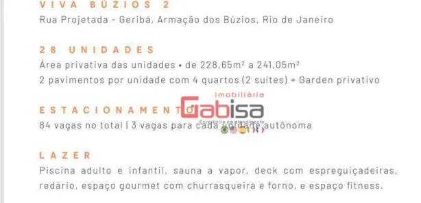 Casa de Condomínio com 4 Quartos à venda, 305m² no , Armação dos Búzios