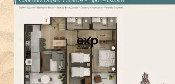 Cobertura com 3 Quartos à venda, 152m² no Samambaia, Petrópolis