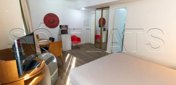 Flat com 1 Quarto para alugar, 28m² no Indianópolis, São Paulo
