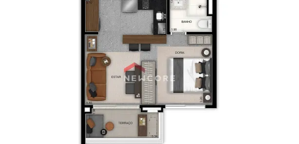 Kitnet à venda, 37m² no Jardim Paulista, São Paulo