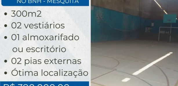 Galpão / Depósito / Armazém com 1 Quarto à venda, 300m² no BNH, Mesquita