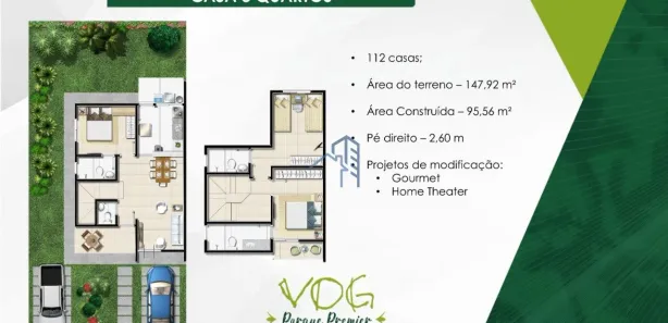 Casa de Condomínio com 2 Quartos à venda, 86m² no Primavera, Vitória da Conquista