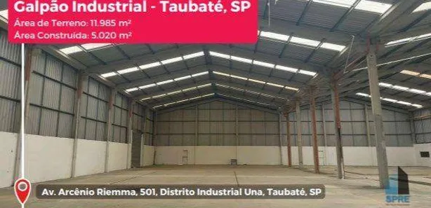Galpão / Depósito / Armazém para venda ou aluguel, 5020m² no UNA, Taubaté