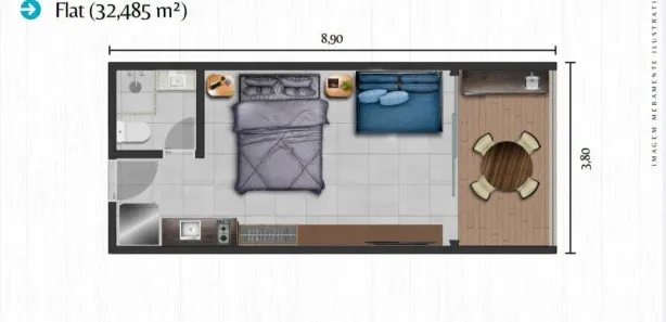Apartamento com 1 Quarto à venda, 32m² no Peroba, Maragogi