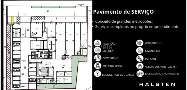 Flat com 1 Quarto à venda, 25m² no Centro, Joinville
