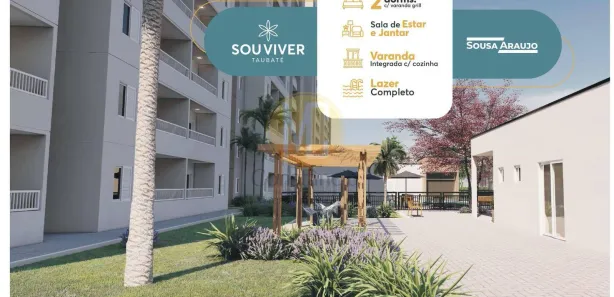 Apartamento com 2 Quartos à venda, 47m² no Jardim Gurilândia, Taubaté