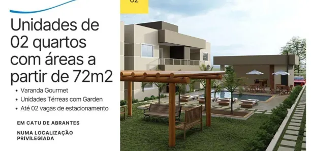 Casa de Condomínio com 2 Quartos à venda, 74m² no Boa União (Abrantes), Camaçari
