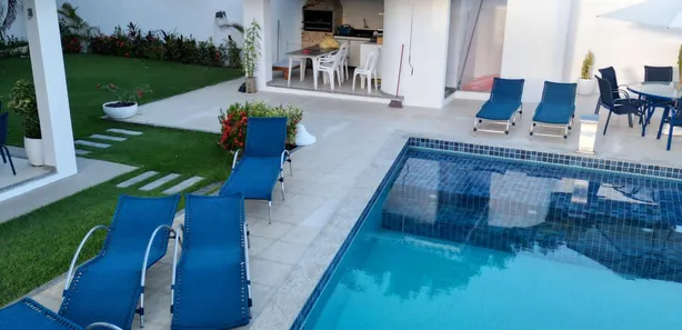 Casa de Condomínio com 4 Quartos para venda ou aluguel, 415m² no Busca Vida (Abrantes), Camaçari