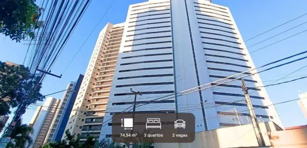 Apartamento com 3 Quartos para alugar, 75m² no Meireles, Fortaleza