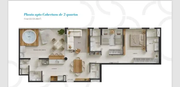 Cobertura com 3 Quartos à venda, 118m² no Samambaia Sul, Brasília