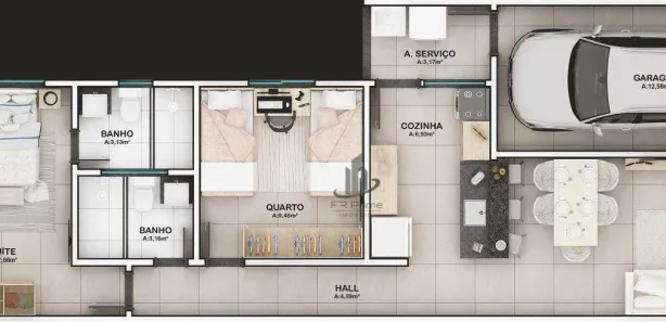 Casa de Condomínio com 2 Quartos à venda, 75m² no Roma, Volta Redonda