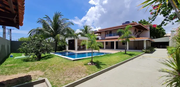 Casa de Condomínio com 4 Quartos para venda ou aluguel, 389m² no Busca Vida (Abrantes), Camaçari