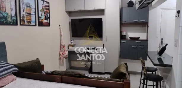 Kitnet com 1 Quarto à venda, 34m² no Ponta da Praia, Santos
