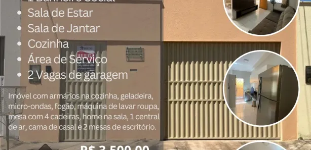 Casa com 3 Quartos para alugar, 80m² no Belo Horizonte, Marabá