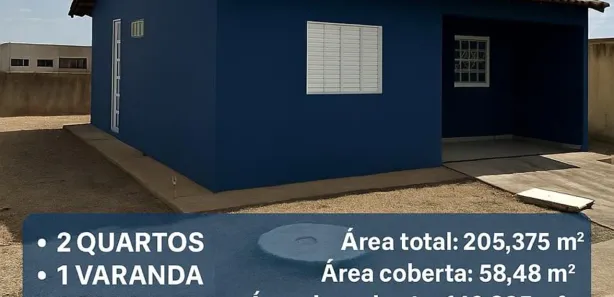 Casa de Condomínio com 2 Quartos à venda, 59m² no Jardim América II, Águas Lindas de Goiás