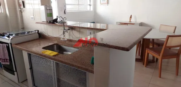 Apartamento com 2 Quartos para alugar, 55m² no Gonzaga, Santos