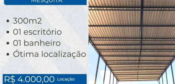 Galpão / Depósito / Armazém com 1 Quarto para venda ou aluguel, 300m² no Juscelino, Mesquita