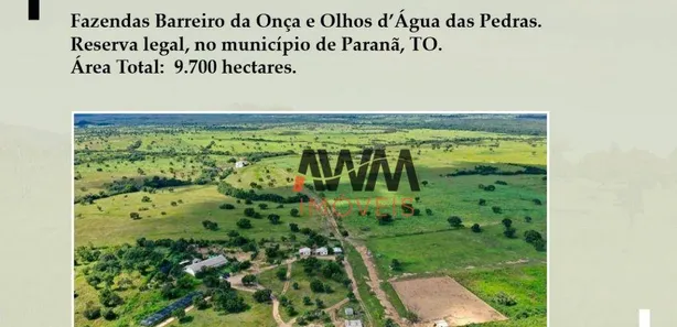 Fazenda / Sítio / Chácara à venda, 97000000m² no , Paranã