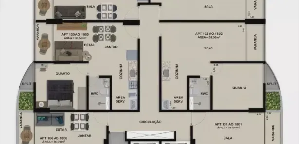 Apartamento com 1 Quarto à venda, 37m² no Candeias, Jaboatão dos Guararapes