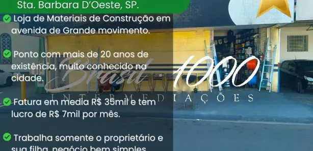 Loja / Salão / Ponto Comercial à venda, 100m² no Centro, Santa Bárbara D'Oeste