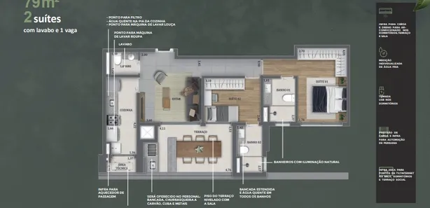 Apartamento com 2 Quartos à venda, 79m² no Água Branca, São Paulo