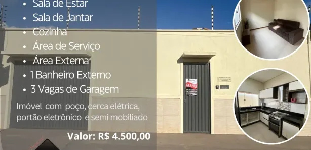 Casa com 3 Quartos para alugar, 250m² no Belo Horizonte, Marabá