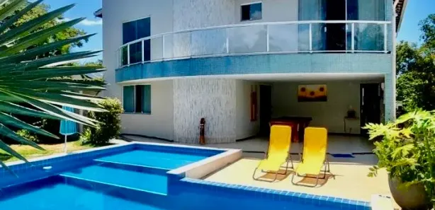 Casa de Condomínio com 4 Quartos para venda ou aluguel, 398m² no Busca Vida (Abrantes), Camaçari