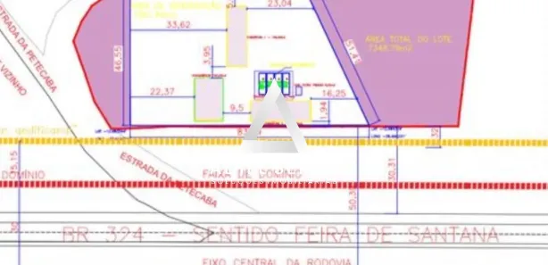 Terreno / Lote Comercial à venda, 7348m² no Distrito Industrial, Candeias