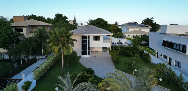 Casa de Condomínio com 4 Quartos para venda ou aluguel, 415m² no Busca Vida (Abrantes), Camaçari