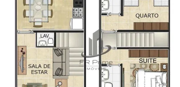 Casa de Condomínio com 2 Quartos à venda, 63m² no Goiabal, Barra Mansa