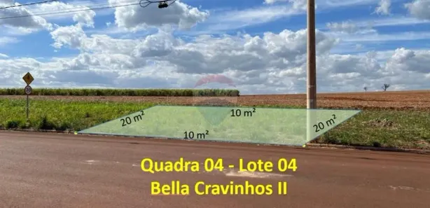 Terreno / Lote / Condomínio à venda, 200m² no Centro, Cravinhos