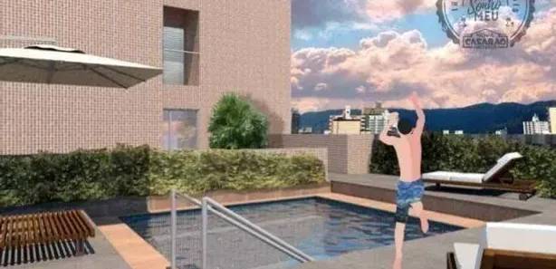 Flat com 1 Quarto à venda, 38m² no Boqueirão, Praia Grande